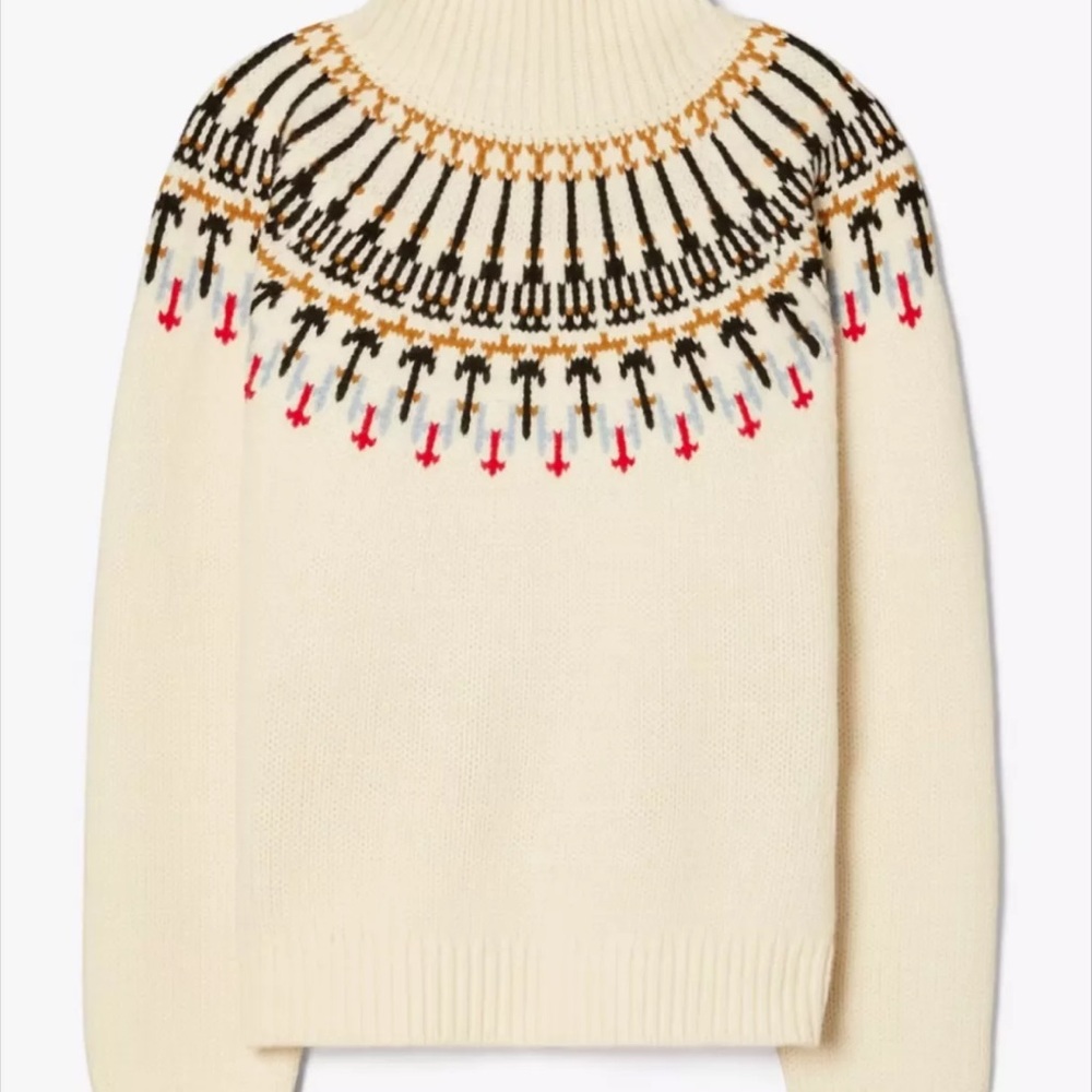 Tory Burch Cream Fair Isle Sweater - Women